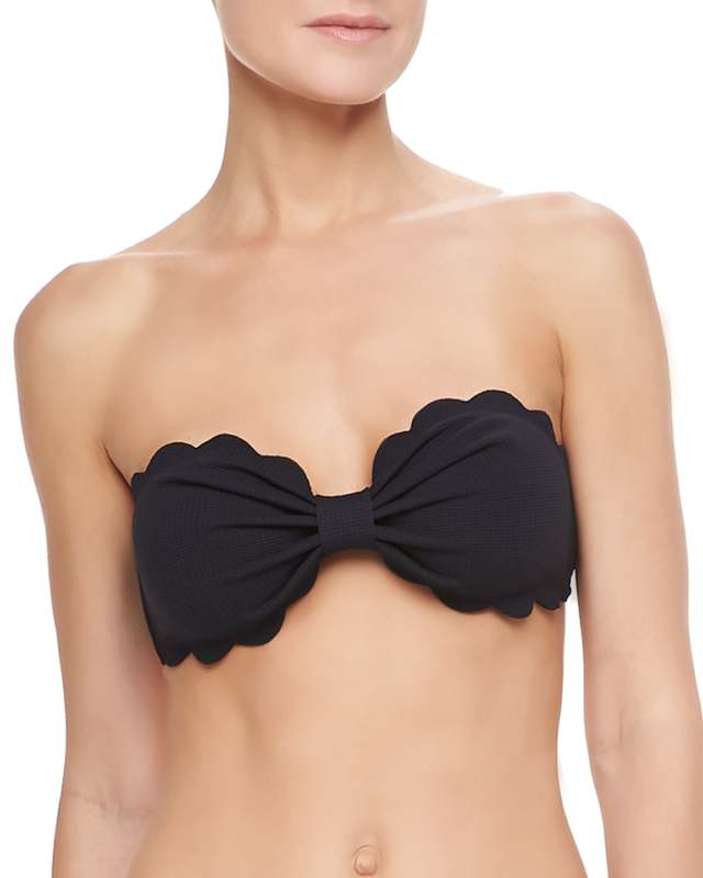 Antibes Scalloped Bandeau Swim Top
